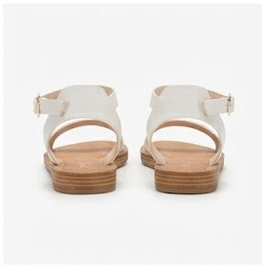 Flat White Sandals