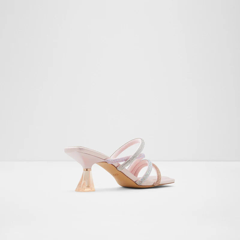 Heeled High Pink Mules