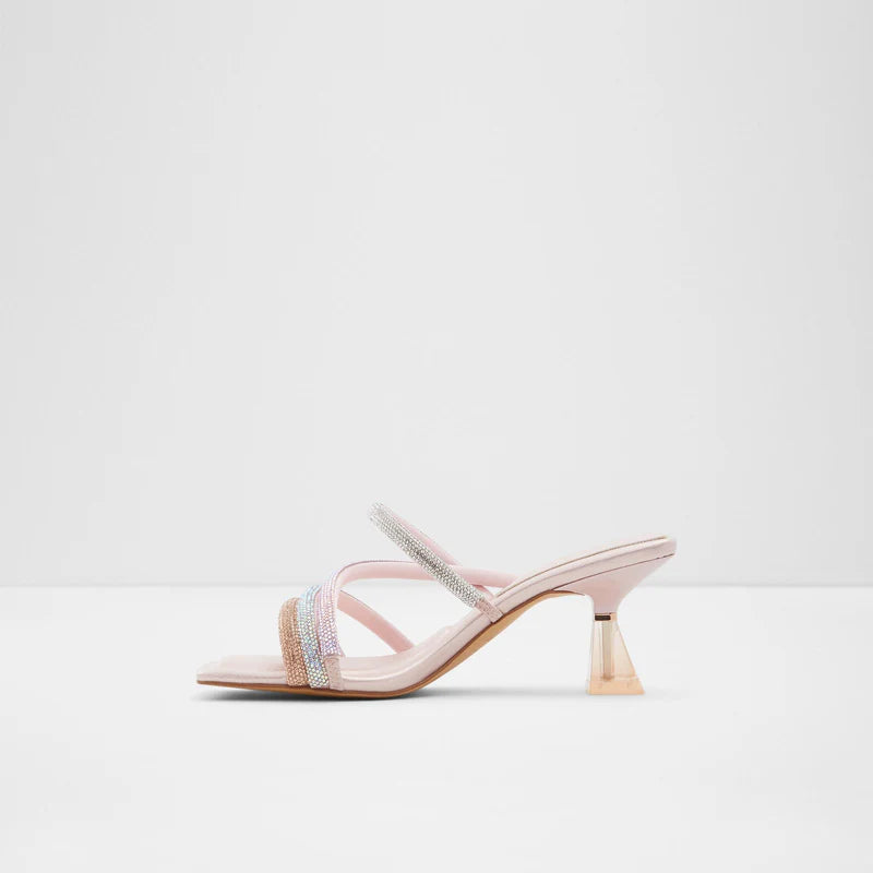 Heeled High Pink Mules