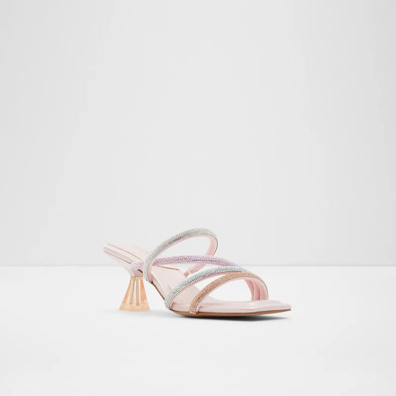 Heeled High Pink Mules