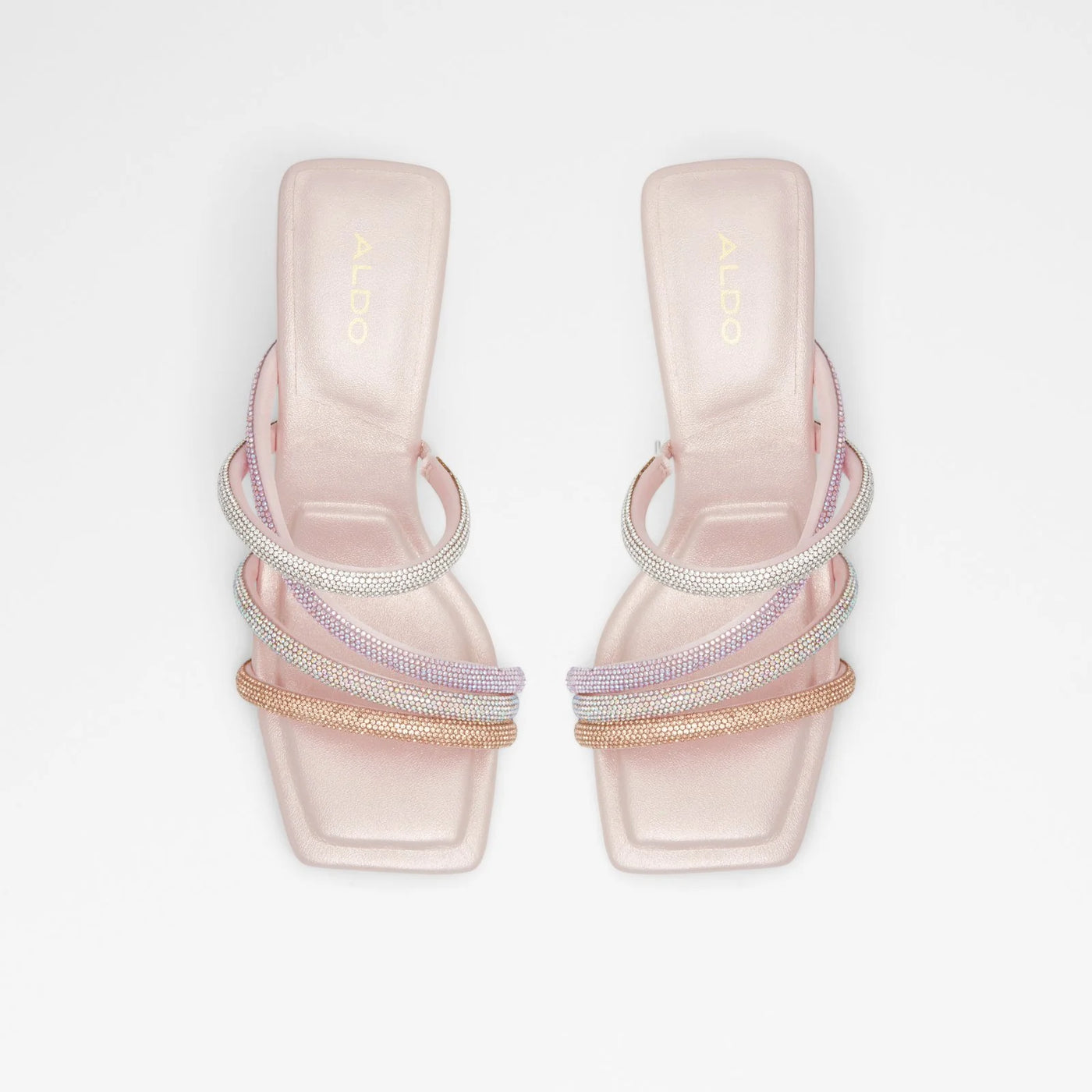 Heeled Stretch-fit Pink Mules