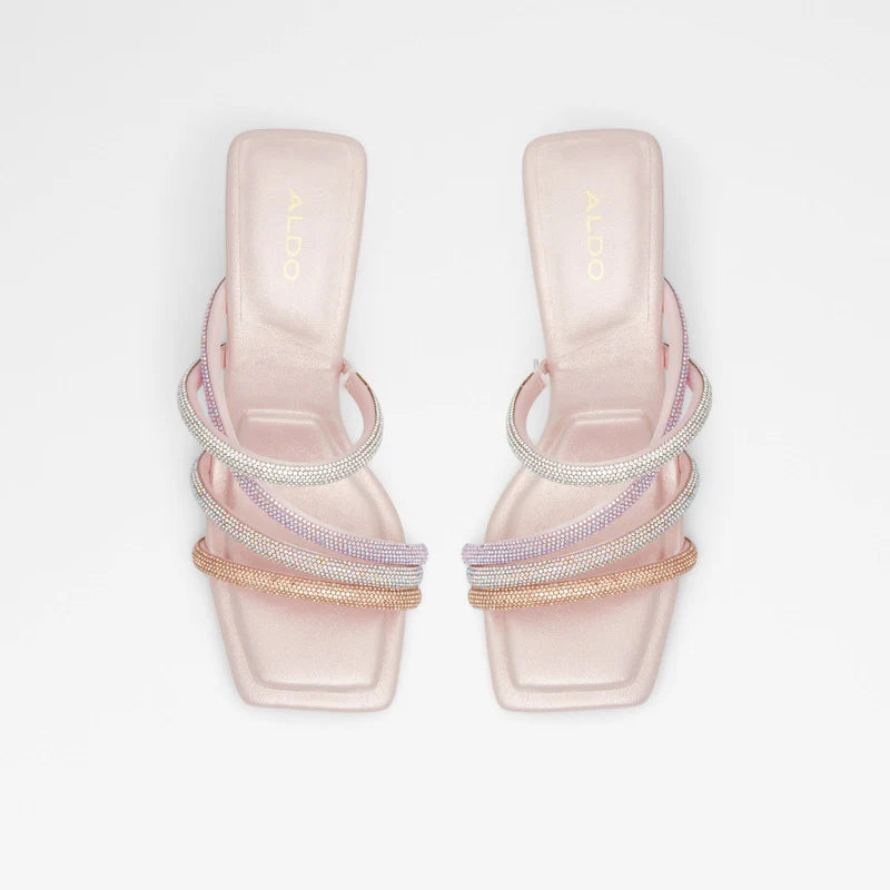 Heeled High Pink Mules