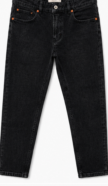 Pull&Bear Black Straight-Leg Jeans — detail 1