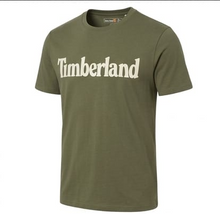 Timberland Men's Heritage Logo T-Shirt – White Olive Green