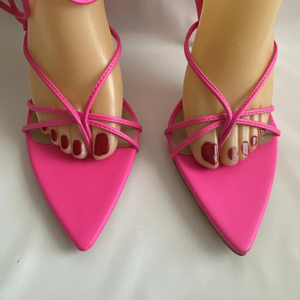 Heeled High Pink Sandals