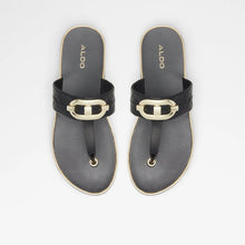 Toe-post Black Mules