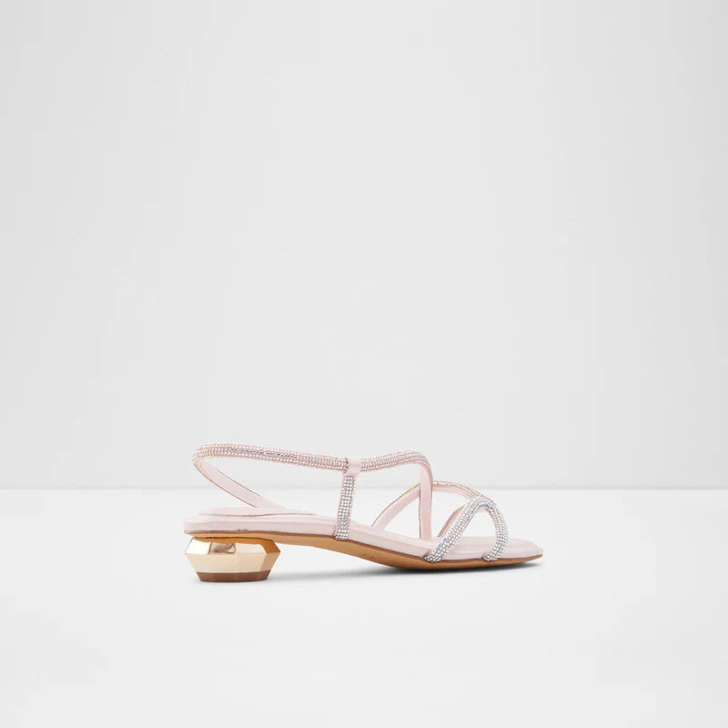 Heeled Stretch-fit Pink Sandals
