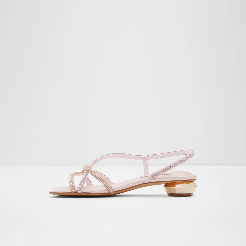 Heeled Stretch-fit Pink Sandals
