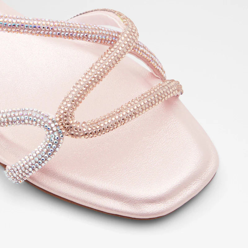 Heeled Stretch-fit Pink Sandals