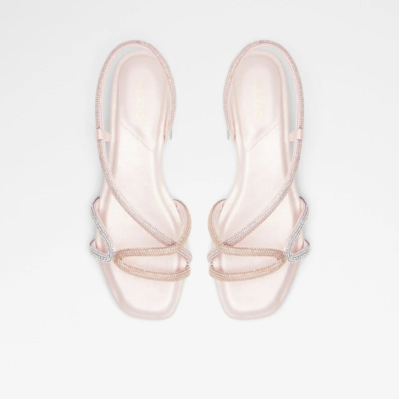 Heeled Stretch-fit Pink Sandals