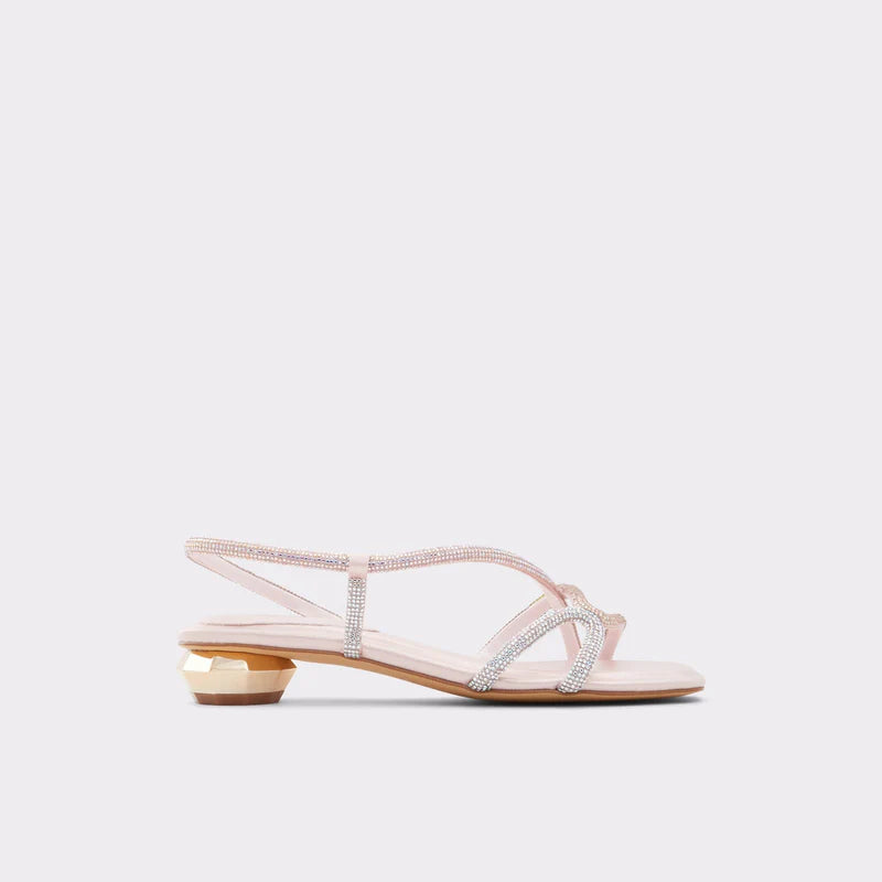 Heeled Stretch-fit Pink Sandals