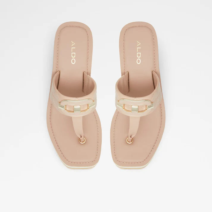Oversized Beige Mules