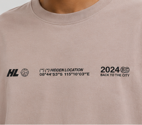 Timberland Beige Graphic T-Shirt front and back