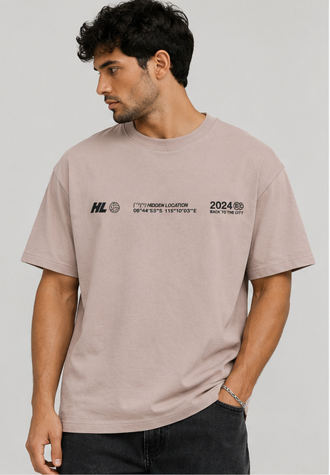 Breshka Beige Graphic T-Shirt