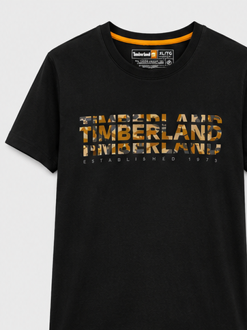 Timberland Men's Camo Logo T-Shirt – Black image 1