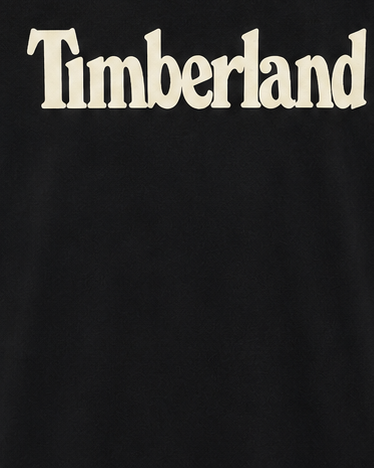 Timberland Men's Heritage Logo T-Shirt – Black & Cream image 7