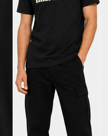 Timberland Men's Heritage Logo T-Shirt – Black & Cream image 8
