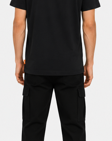 Timberland Men's Heritage Logo T-Shirt – Black & Cream image 9
