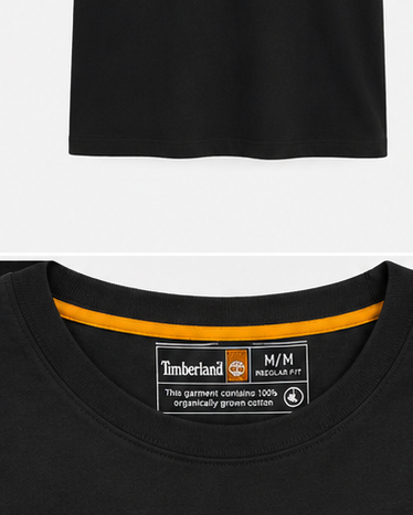 Timberland Men's Contrast Tree Logo T-Shirt – Black & Cream image 4