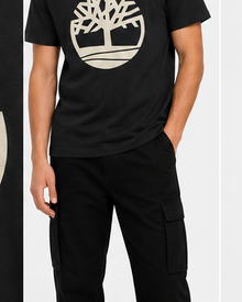 Timberland Men's Contrast Tree Logo T-Shirt – Black & Cream image 8