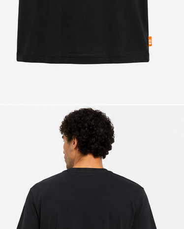 Timberland Men's Contrast Tree Logo T-Shirt – Black & Golden Yellow image 6