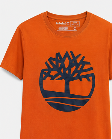 Timberland Men's Tree Logo T-Shirt – Bright Orange image 1