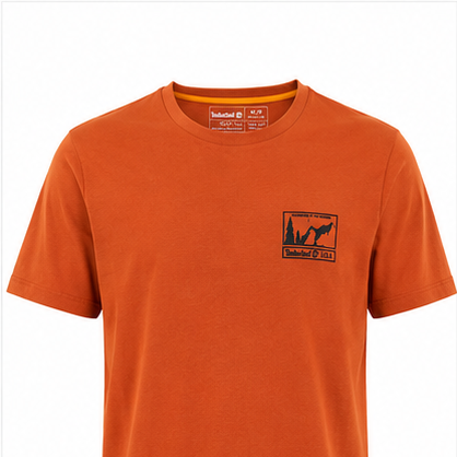 Timberland Men's Chest Patch T-Shirt – Burnt Orange image 1