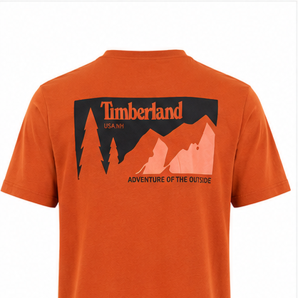 Timberland Men's Chest Patch T-Shirt – Burnt Orange image 3