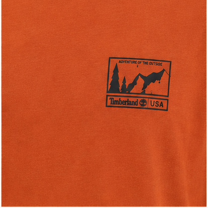 Timberland Men's Chest Patch T-Shirt – Burnt Orange image 7