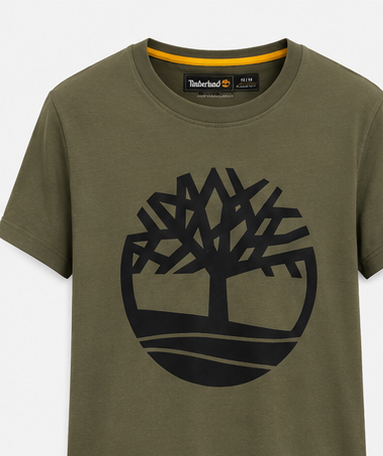 Timberland Men's Tree Logo T-Shirt – Dark Olive image 1