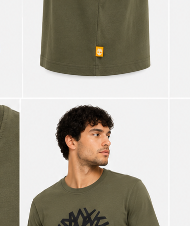 Timberland Men's Tree Logo T-Shirt – Dark Olive image 5
