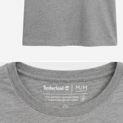 Timberland Men's Tree Logo T-Shirt – Grey & Olive image 4