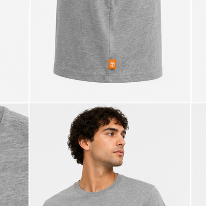 Timberland Men's Tree Logo T-Shirt – Grey & Olive image 5