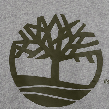 Timberland Men's Tree Logo T-Shirt – Grey & Olive image 7