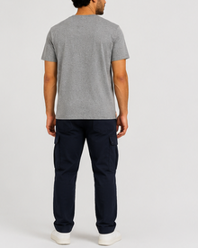 Timberland Men's Heritage Logo T-Shirt – Heather Grey & Navy image 9