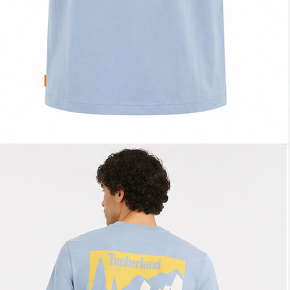 Timberland Men's Outdoor Patch T-Shirt – Light Blue image 6