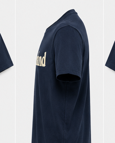 Timberland Men's Heritage Logo T-Shirt – Navy & Cream image 2
