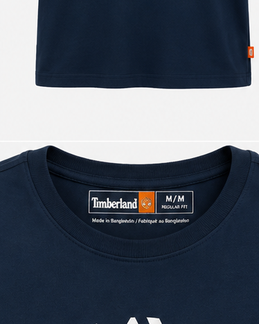 Timberland Men's Contrast Tree Logo T-Shirt – Navy & White image 4