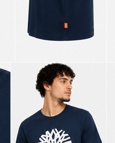 Timberland Men's Contrast Tree Logo T-Shirt – Navy & White image 5