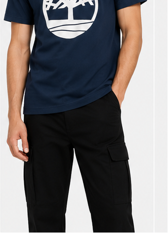 Timberland Men's Contrast Tree Logo T-Shirt – Navy & White image 8