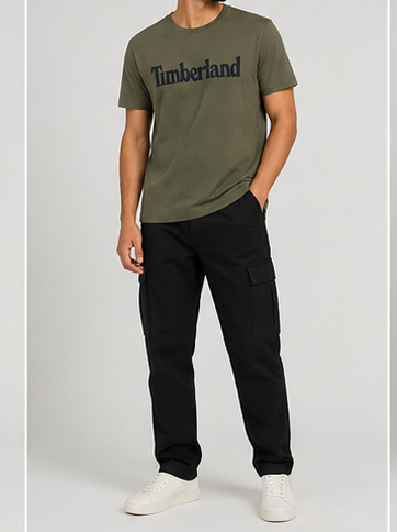 Timberland Men's Heritage Logo T-Shirt – Olive Green image 7
