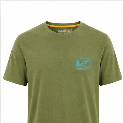 Timberland Men's Small Logo T-Shirt – Olive Green image 1