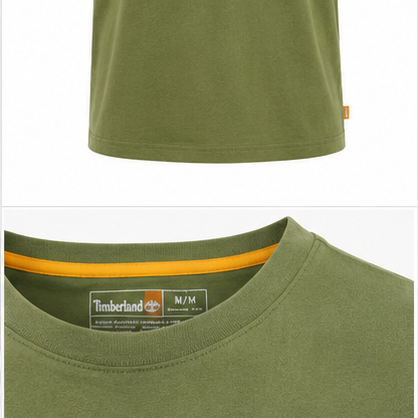 Timberland Men's Small Logo T-Shirt – Olive Green image 4