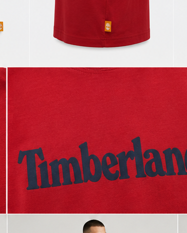 Timberland Men's Heritage Logo T-Shirt – Red image 5