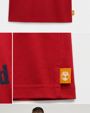 Timberland Men's Heritage Logo T-Shirt – Red image 6