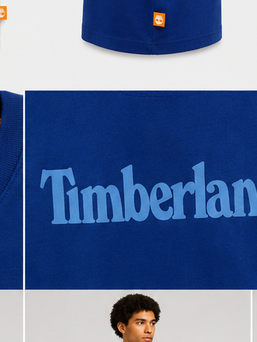 Timberland Men's Tonal Logo T-Shirt – Royal Blue image 5