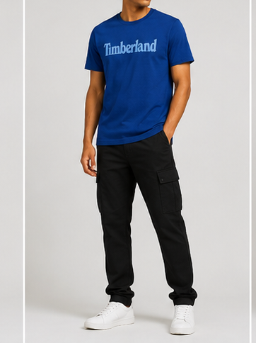 Timberland Men's Tonal Logo T-Shirt – Royal Blue image 8