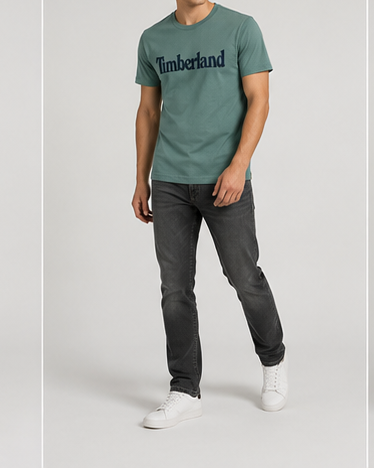 Timberland Men's Heritage Logo T-Shirt – Sage Green image 8