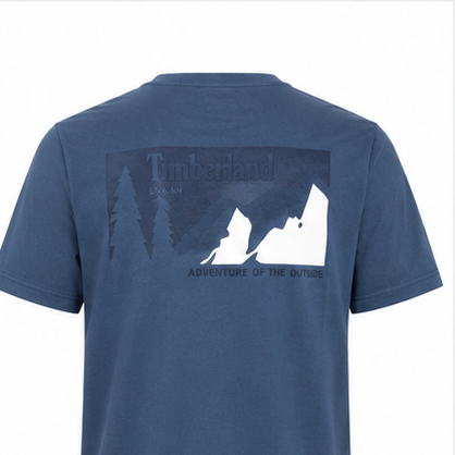 Timberland Men's Outdoor Patch T-Shirt – Slate Blue image 3