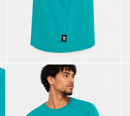 Timberland Men's Tree Logo T-Shirt – Turquoise image 5